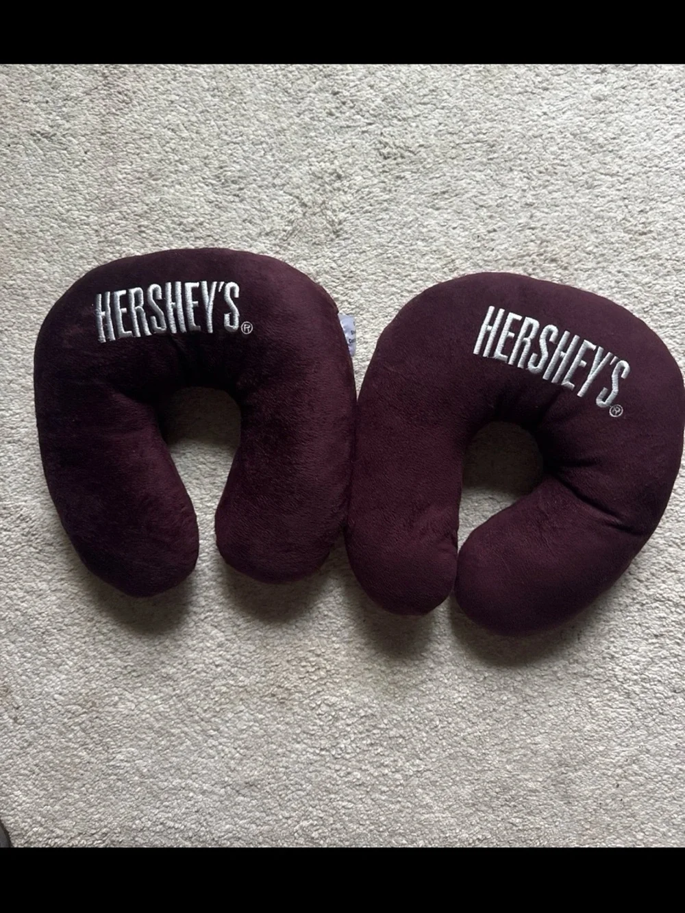 Kids Plush Travel Neck Pillow - Dark Chocolate Brown